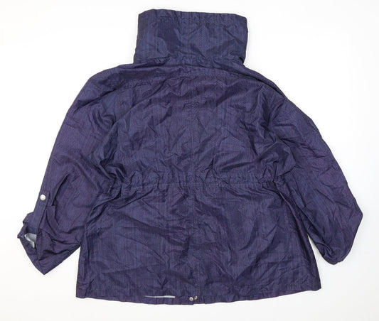 EWM Womens Purple Geometric Jacket Size 18 Zip