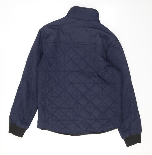 Womens UK Size S Marks and Spencer Blue Quilted Coat