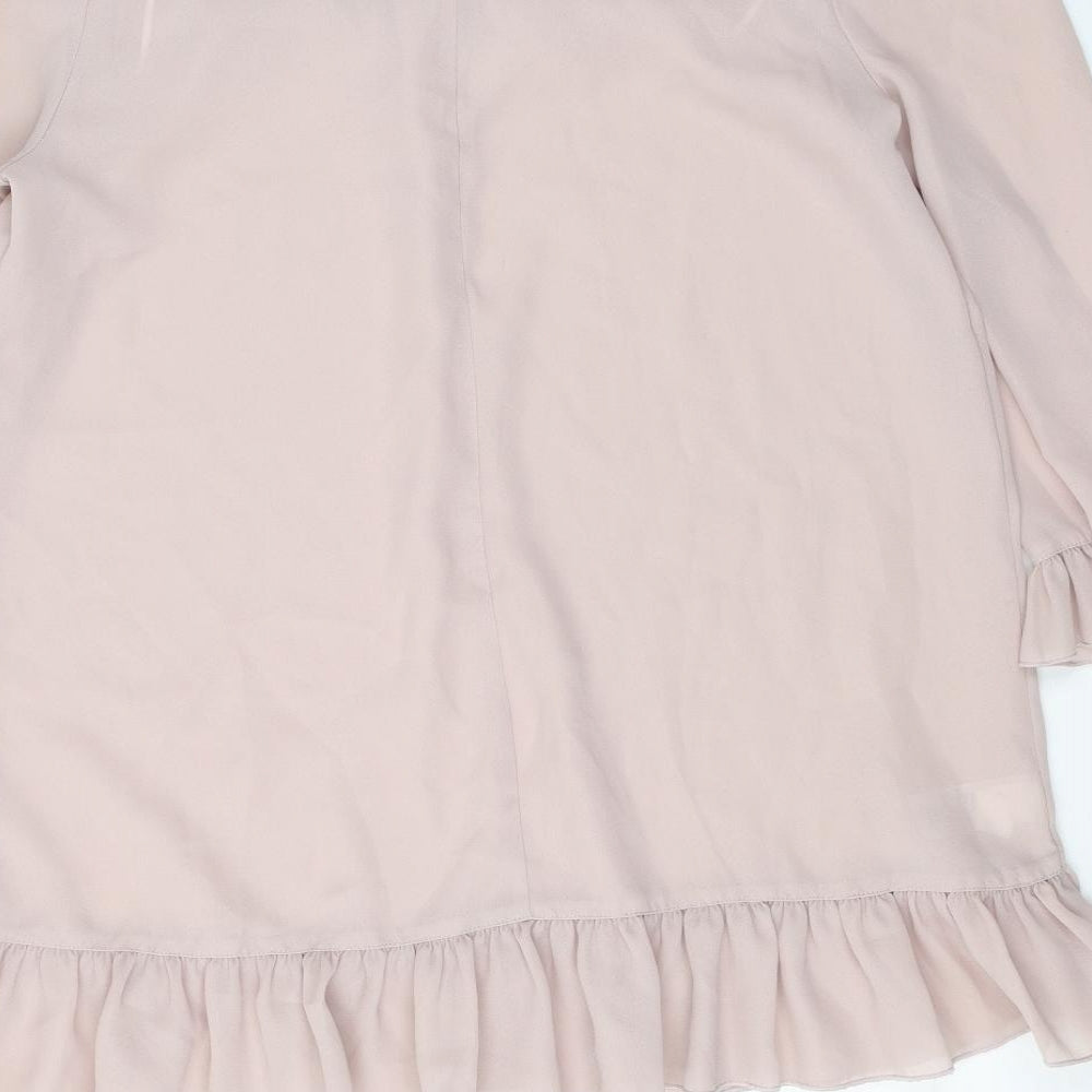 Womens UK Size 10 NEXT Pink Basic Blouse