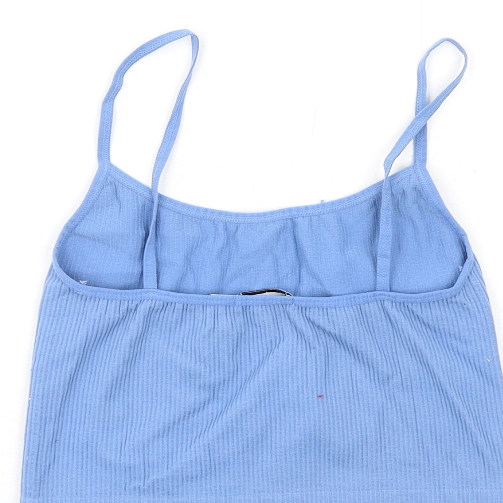 Womens UK Size S Stradivarius Blue Camisole Tank