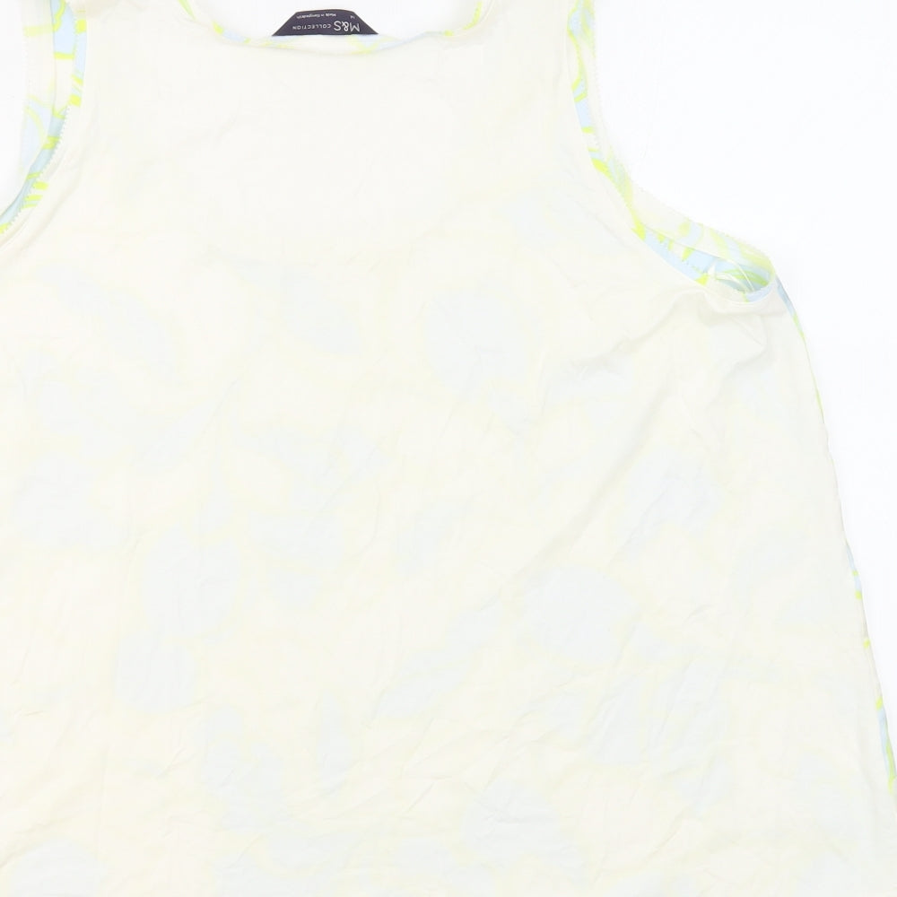Womens UK Size 14 Marks and Spencer Ivory Basic Tank