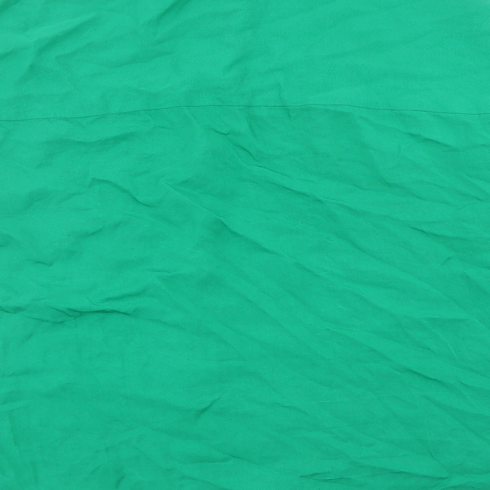 Womens UK Size S Zara Green Basic Button-Up