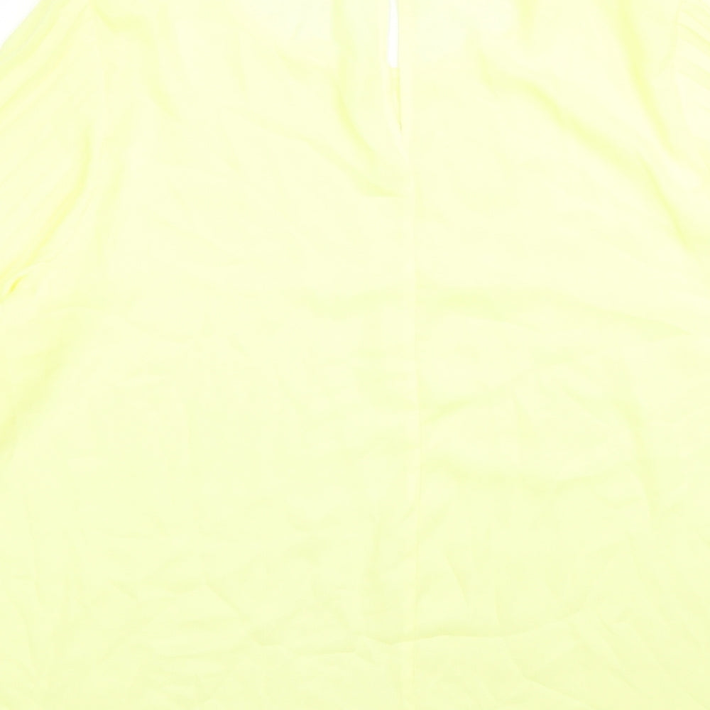 Womens UK Size 18 River Island Yellow Basic Blouse