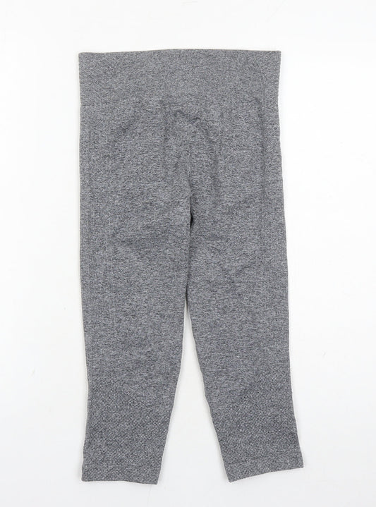USA Pro Womens Grey Polyamide Capri Leggings Size 8 L16 in Regular