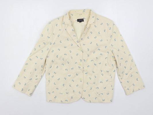 Womens UK Size 12 Topshop Ivory Jacket