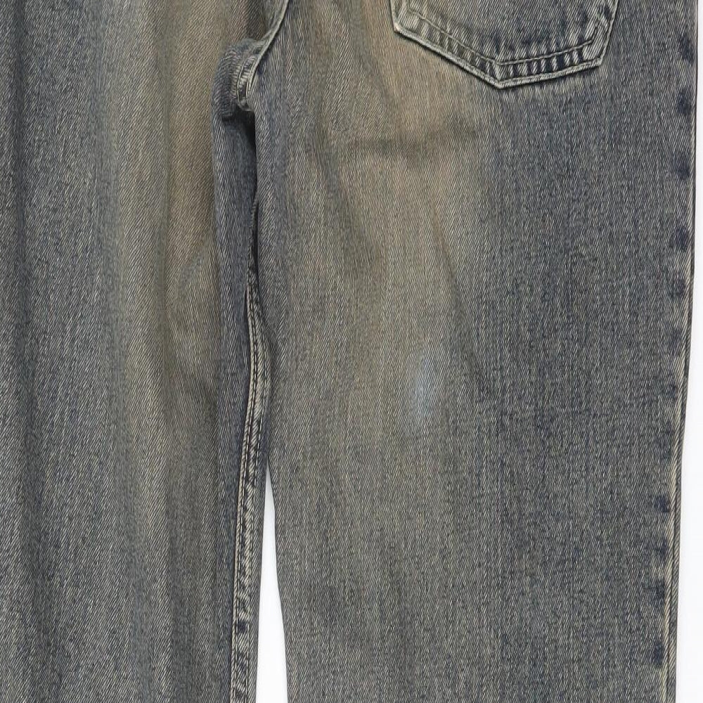 Urban Republic Mens Blue Cotton Straight Jeans Size 32 in L34 in Regular Button - Vintage