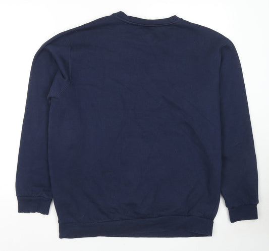 ellesse Womens Blue Cotton Pullover Sweatshirt Size XL Pullover