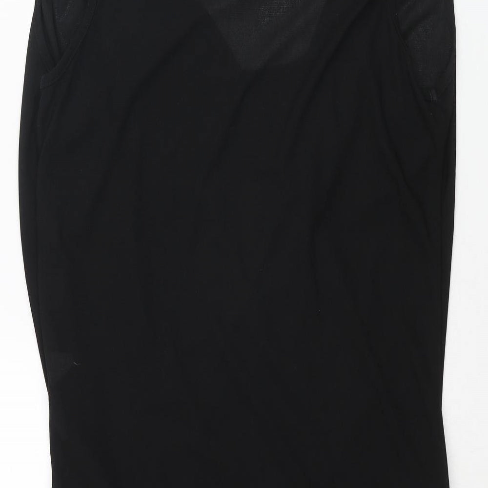 Womens UK Size 10 River Island Black Tunic Blouse