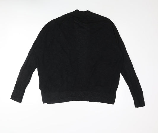 Gap Womens Black V-Neck Cotton Cardigan Jumper Size M