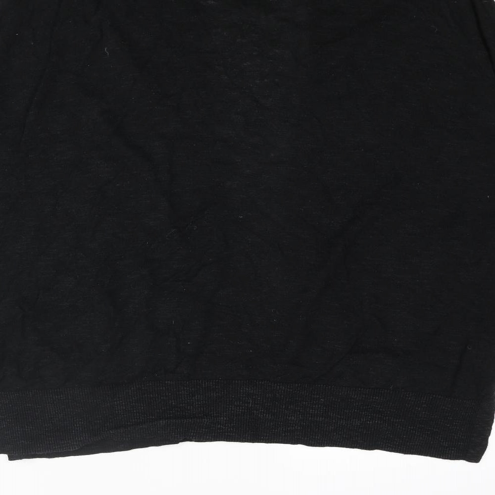 Gap Womens Black V-Neck Cotton Cardigan Jumper Size M