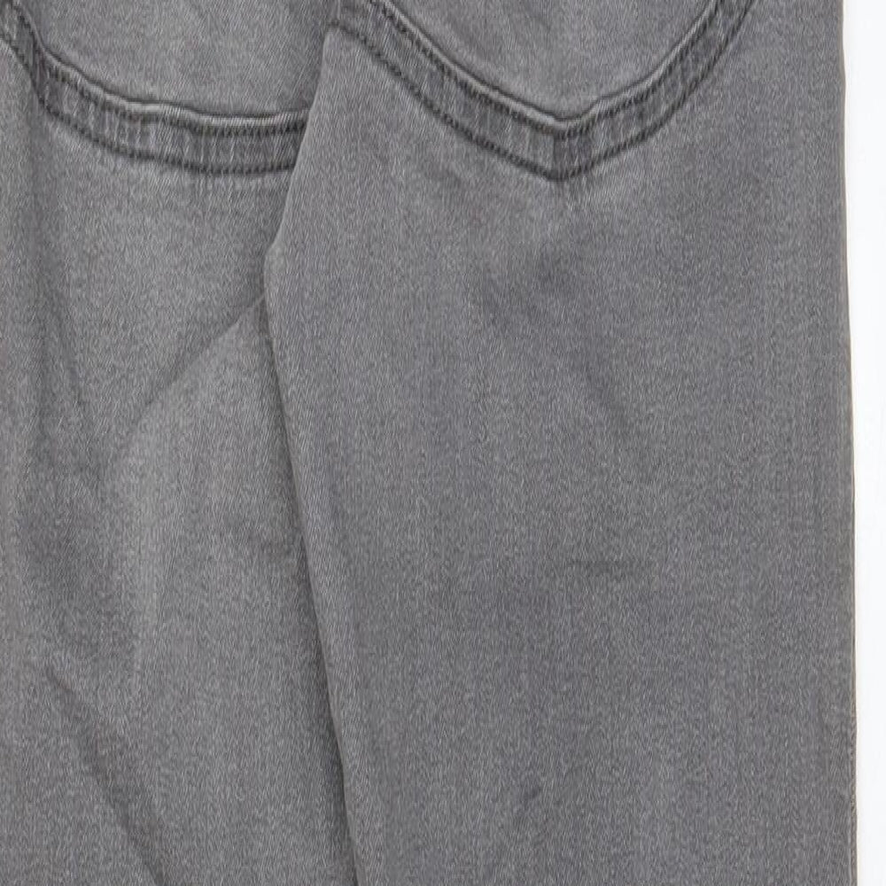 Divided by H&M Womens Grey Cotton Skinny Jeans Size 10 L28 in Regular Zip - Pockets