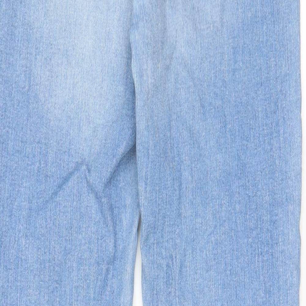Denim & Co. Womens Blue Cotton Skinny Jeans Size 8 L28 in Regular Zip - Pockets