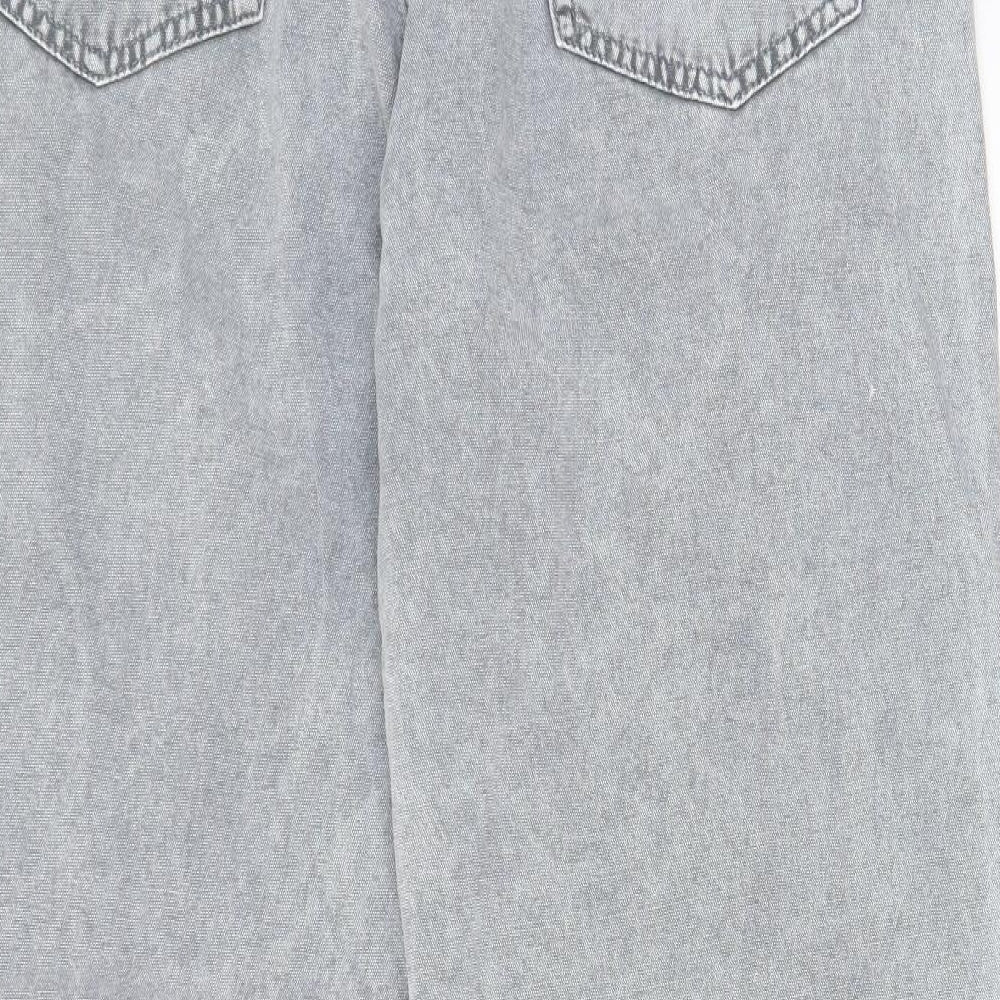 Womens UK Size 32 in Weekday Regular Fit Straight Grey Jeans