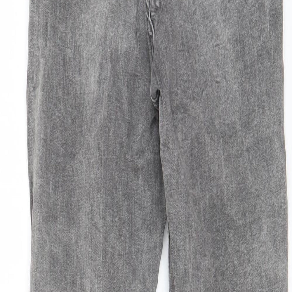 Denim & Co. Womens Grey Cotton Skinny Jeans Size 10 L27 in Regular Zip - Pockets, Belt Loops