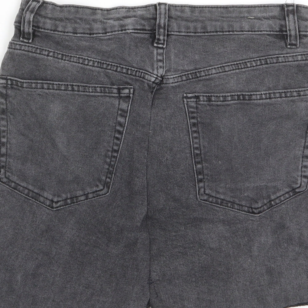 Divided by H&M Womens Gold Cotton A-Line Skirt Size 8 Button