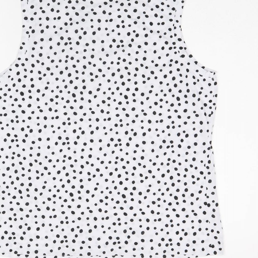 Womens UK Size 10 Marks and Spencer White Basic Tank