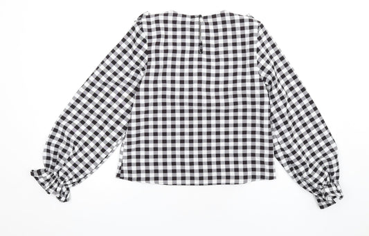 Womens UK Size 2XS H&M Black Basic Blouse