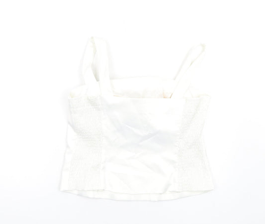 Womens UK Size 14 Libra Ivory Basic T-Shirt