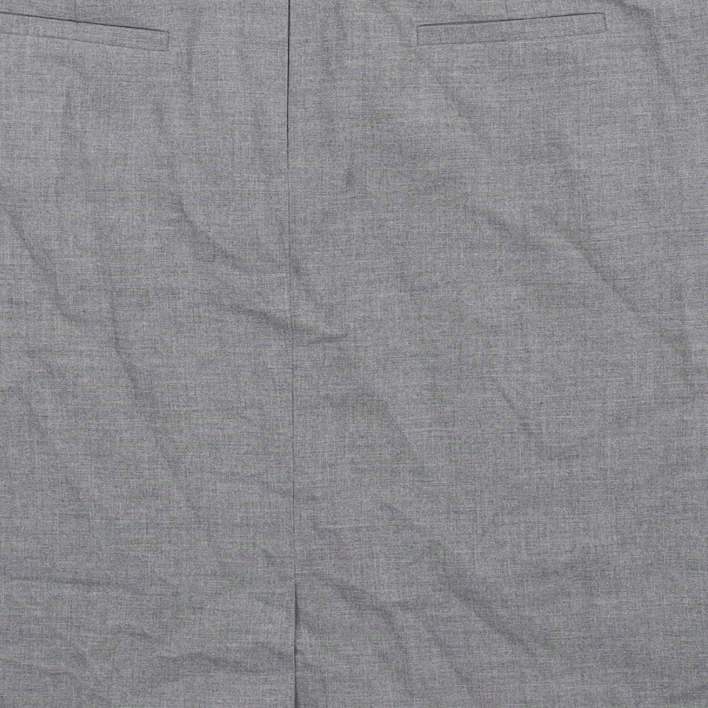 Damsel in a Dress Womens Grey Polyester Straight & Pencil Skirt Size 14 Zip