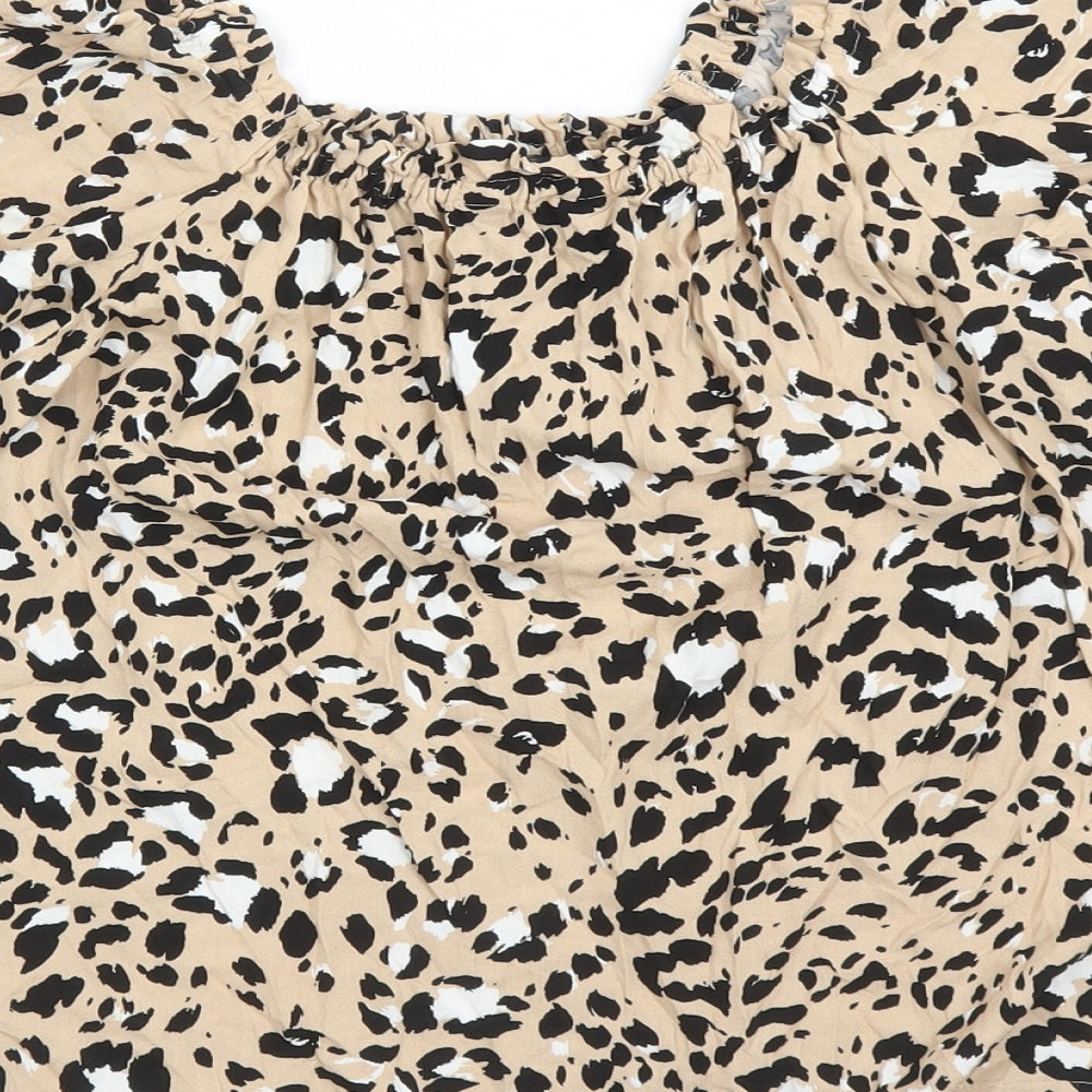 Womens UK Size 6 Marks and Spencer Brown Basic T-Shirt