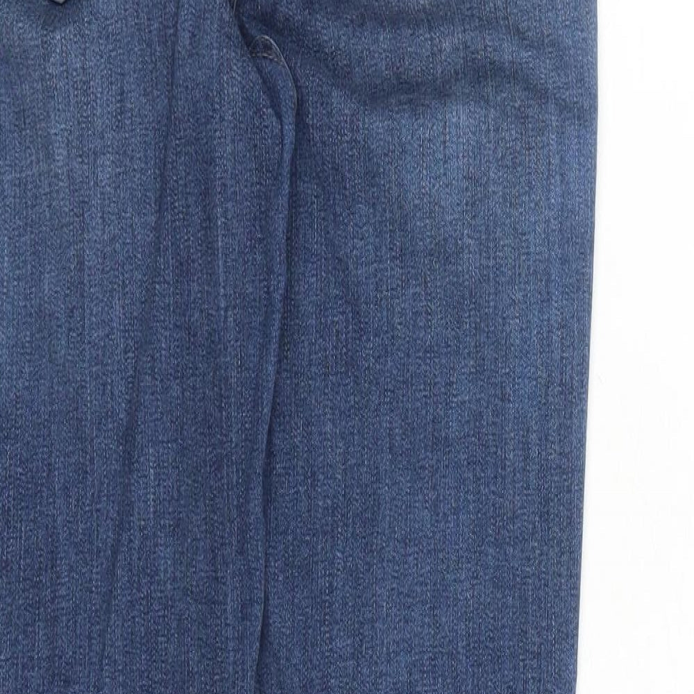 Topshop Womens Blue Cotton Skinny Jeans Size 30 in L30 in Regular Zip