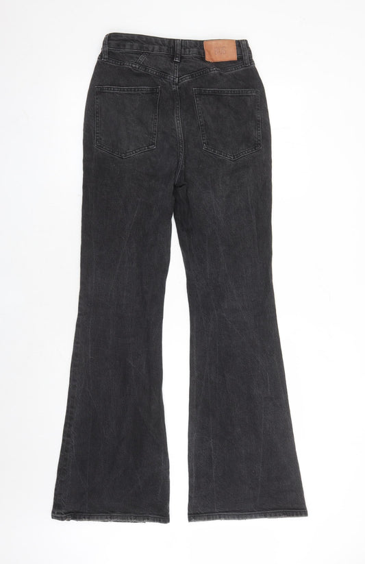 BDG Womens Grey Cotton Flared Jeans Size 26 in L31 in Regular Zip