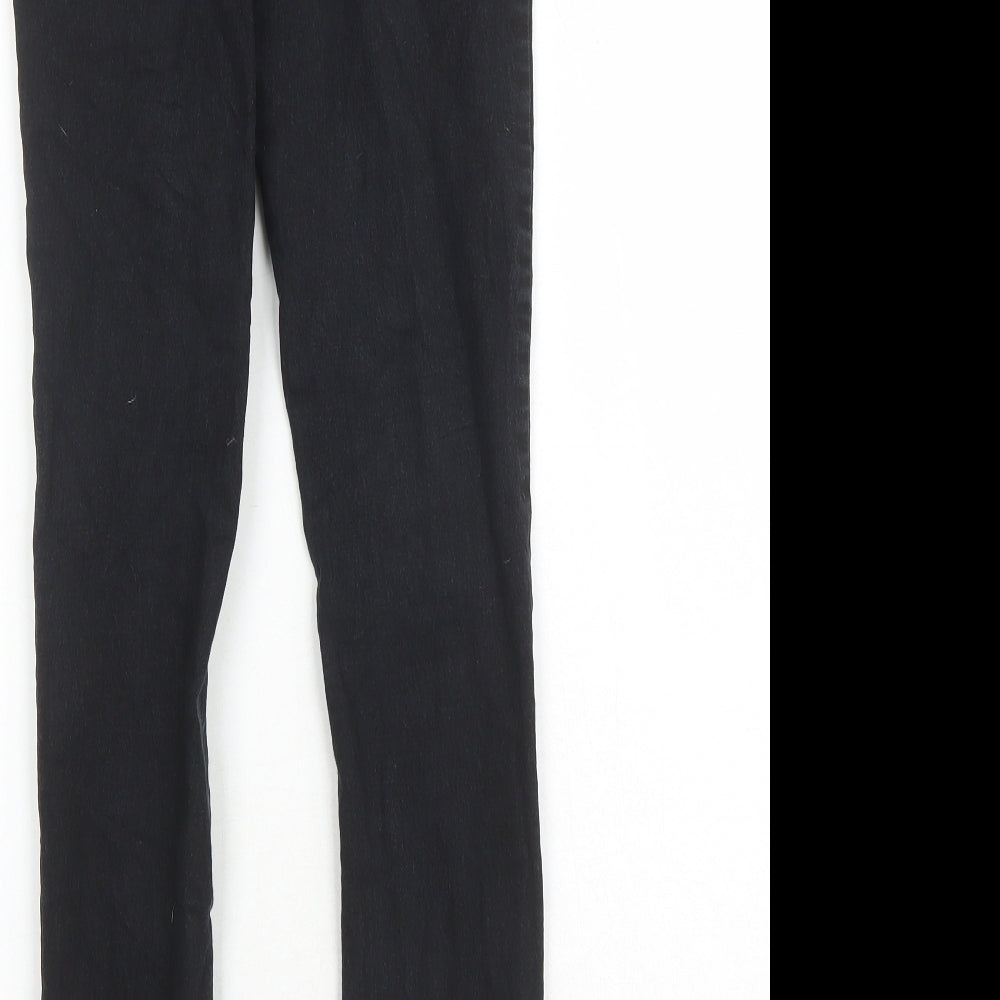 Denim & Co. Womens Black Cotton Jegging Jeans Size 6 L27 in Regular - Elasticated Waist