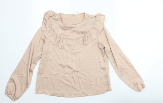 Womens UK Size 10 C&A Pink Basic Blouse