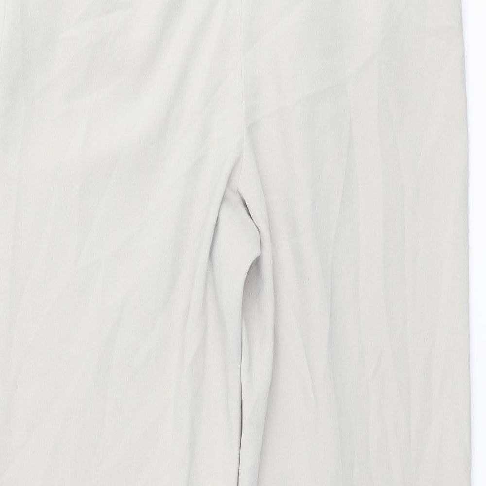 Womens UK Size 12 Warehouse Regular Fit Beige Trousers