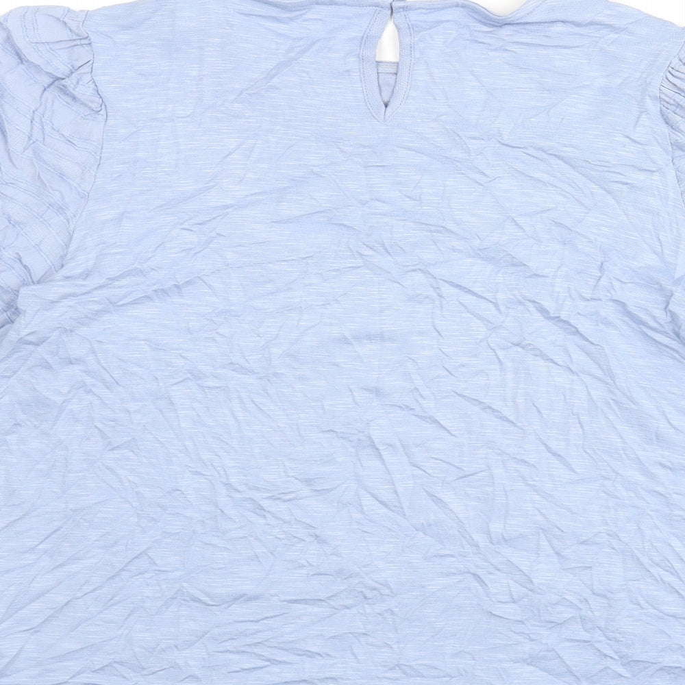 Womens UK Size 10 Per Una Blue Basic Blouse