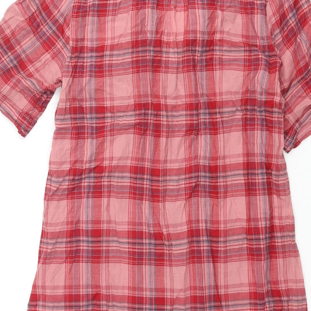Womens UK Size 8 NEXT Pink Basic Button-Up