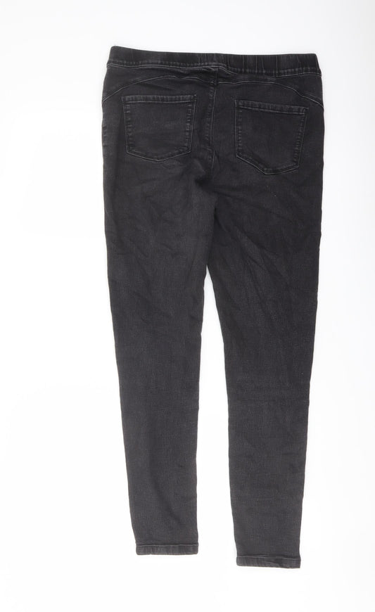 Denim & Co. Womens Grey Cotton Jegging Jeans Size 14 L27 in Regular