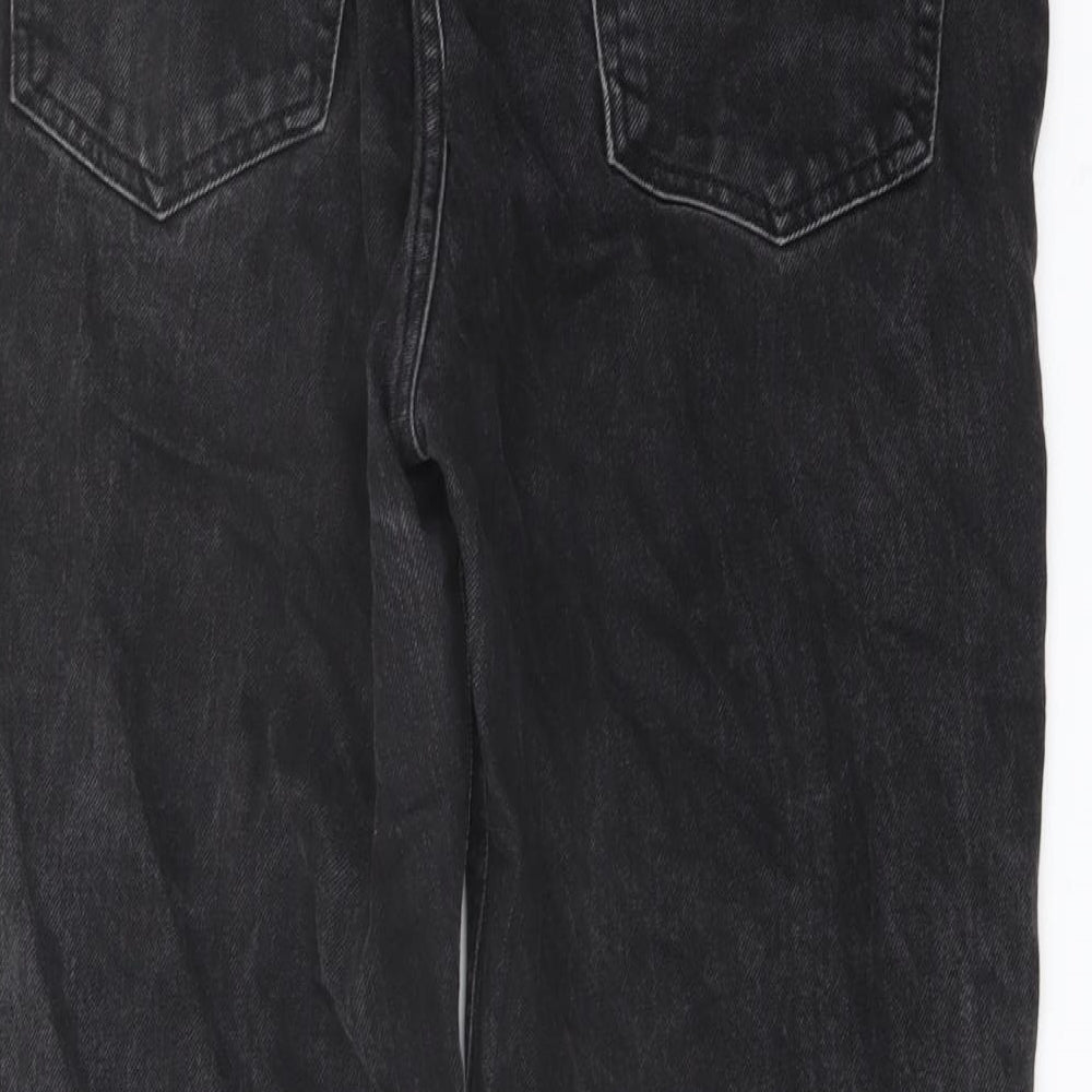 ASOS Mens Grey Cotton Straight Jeans Size 32 in L32 in Regular Button