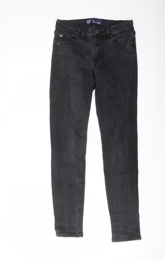 Gap Womens Grey Cotton Skinny Jeans Size 27 in L29 in Regular Button