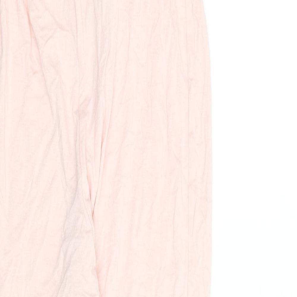 Womens UK Size 10 PRETTYLITTLETHING Capri Pink Leggings