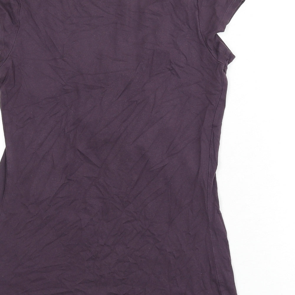 Womens UK Size 8 Marks and Spencer Purple Basic T-Shirt