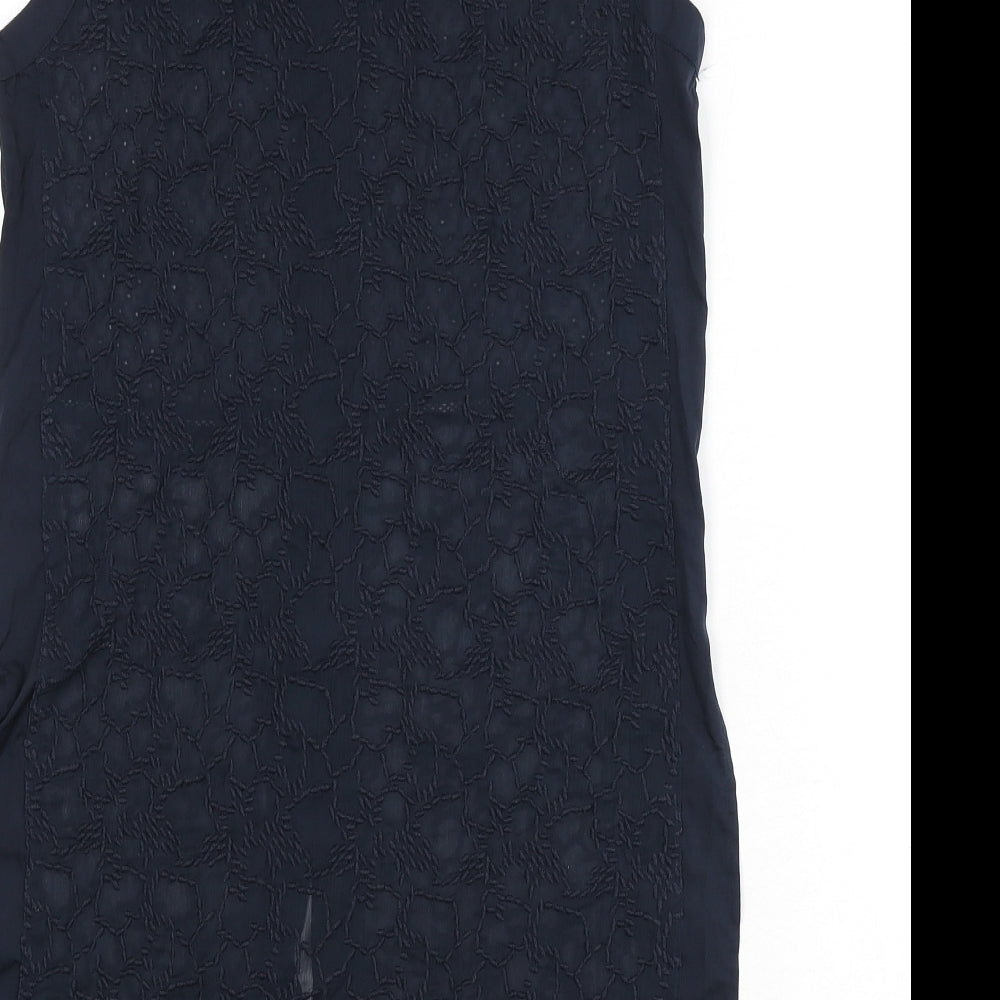 Womens UK Size 10 Wallis Blue Tunic Blouse