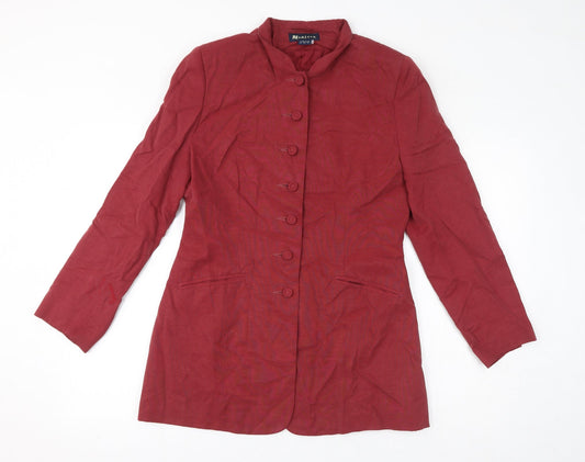 Womens UK Size 10 Monsoon Red Overcoat