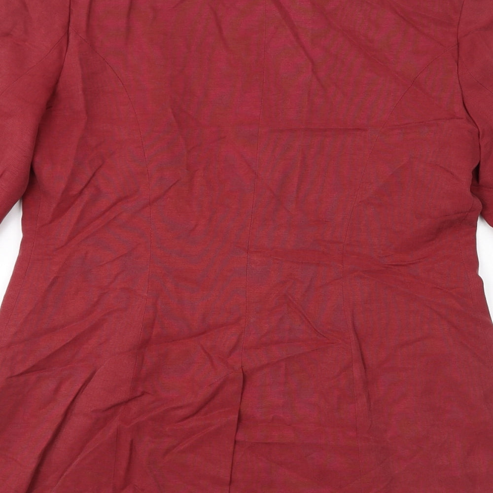 Womens UK Size 10 Monsoon Red Overcoat
