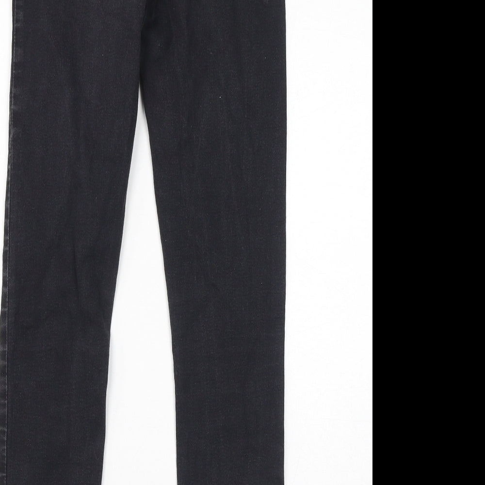 Denim & Co. Womens Black Cotton Skinny Jeans Size 10 L30 in Regular Zip