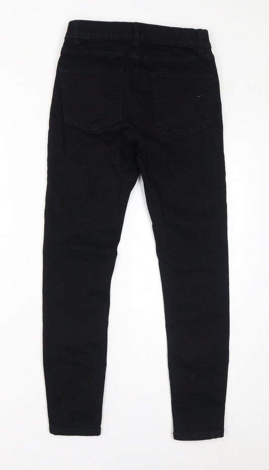 365 Denim Womens Black Cotton Skinny Jeans Size 8 L26 in Regular Zip