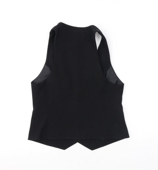 Dorothy Perkins Womens Black Polyester Jacket Suit Waistcoat Size 12