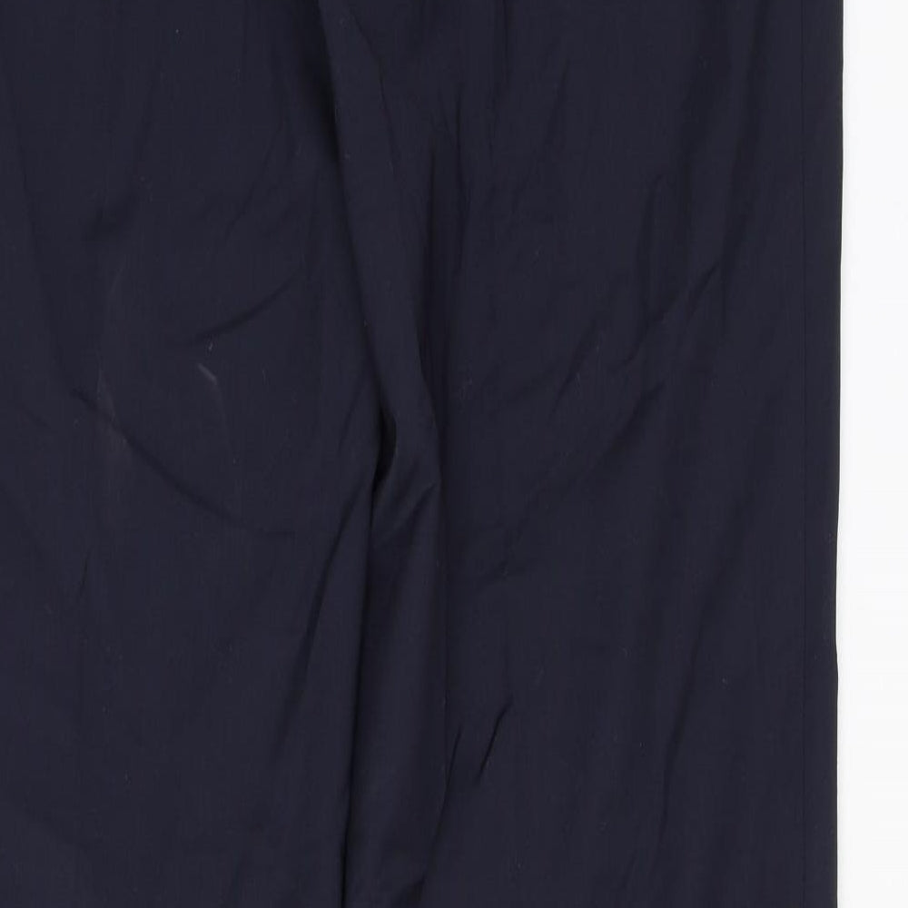 Brook Taverner Womens Black Polyester Dress Pants Trousers Size 16 L36 in Regular Zip