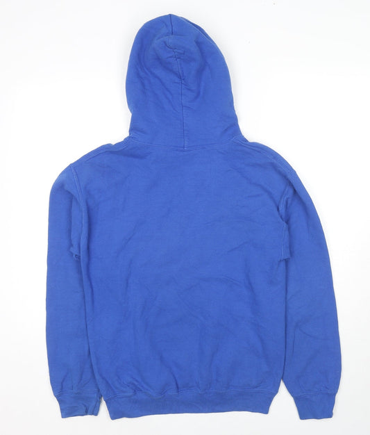 Mens UK Size S Gildan Blue Pullover Hoodie