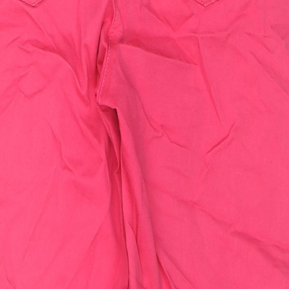 Womens UK Size 10 Canda Regular Fit Cropped Pink Jeans