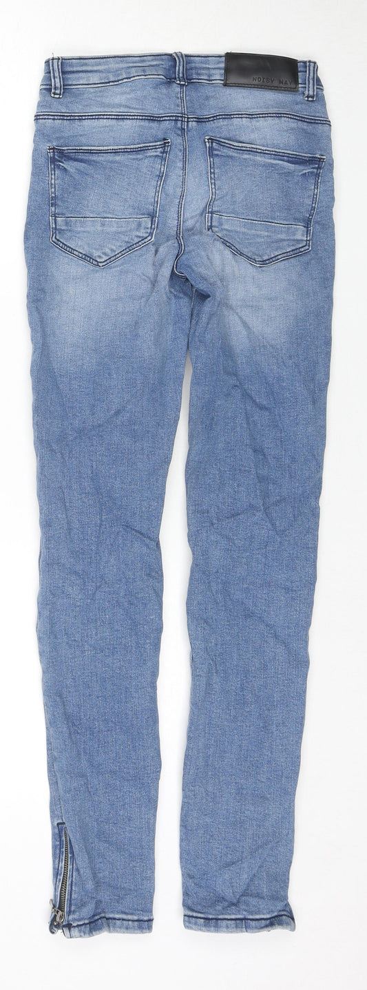 Noisy may Womens Blue Cotton Skinny Jeans Size 25 in L32 in Regular Zip