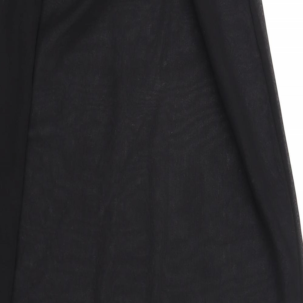 ASOS Womens Black Polyester Maxi Skirt Size 4 Tie