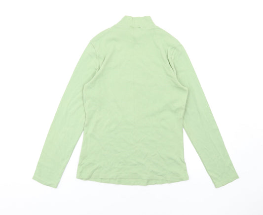 Womens UK Size 8 Marks and Spencer Green Basic T-Shirt