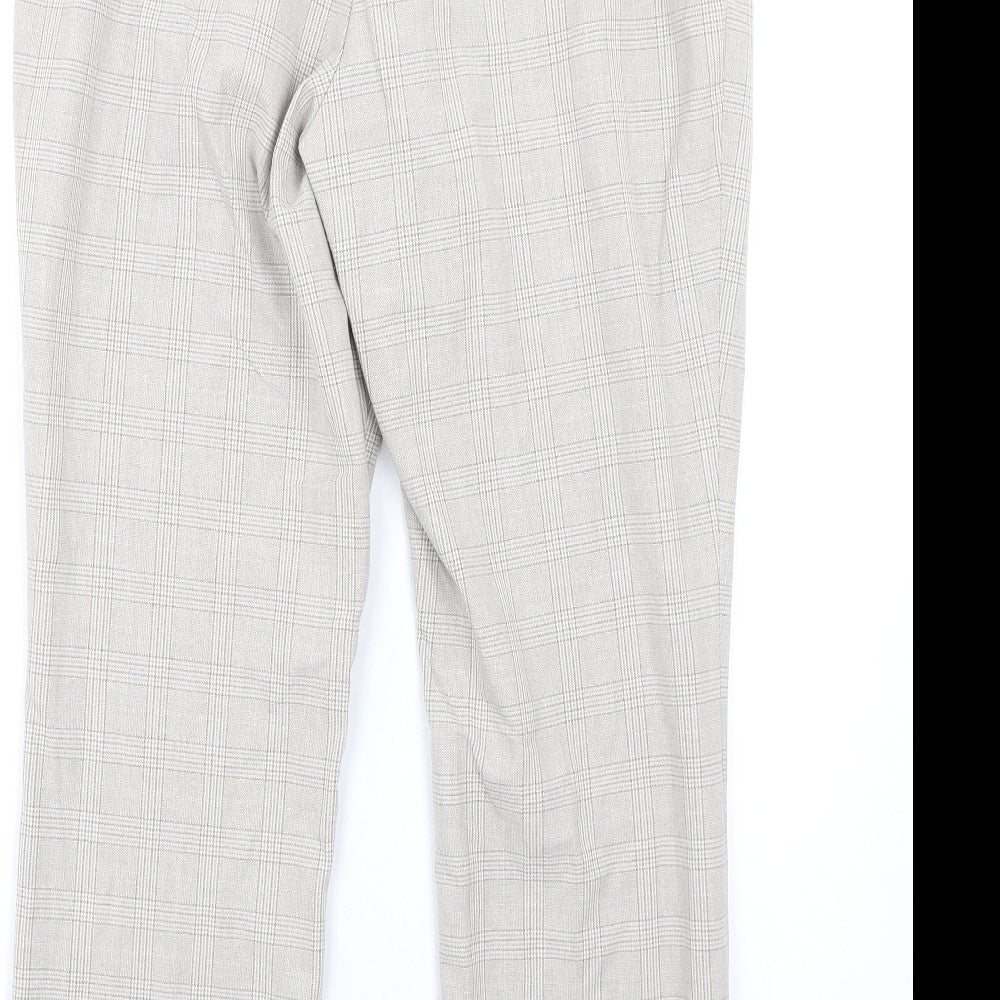 Womens UK Size 30 in Uniqlo Regular Fit Dress Pants Beige Trousers