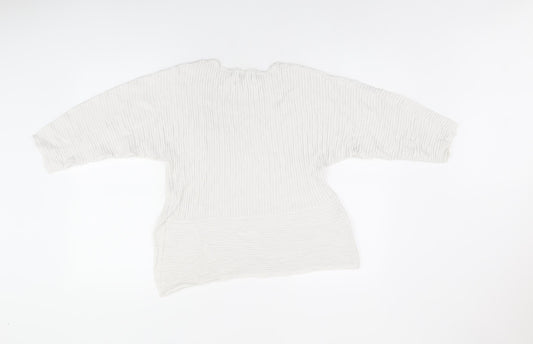 Womens UK Size S Mango White Basic Blouse